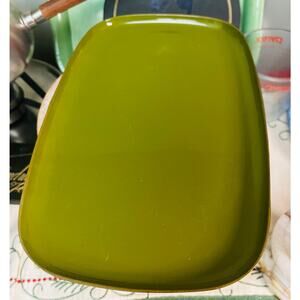 Modern lacquered tray RARE mid century modern SHOWA platter olive avocado Japan